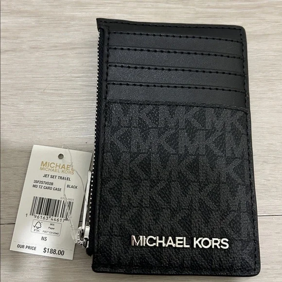 Michael Kors Black Card Holder - Picture 3 of 8
